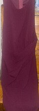 Lulus Size Medium Maroon Zip Back Faux Wrap Dress 