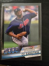 2020 Topps Decades Best Pitchers Black #D /299 CC Sabathia #DB-79 Indians SP
