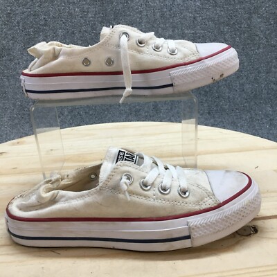 Converse Shoes Womens 6 Chuck Taylor All Sneakers White Low Top Logo 537084F