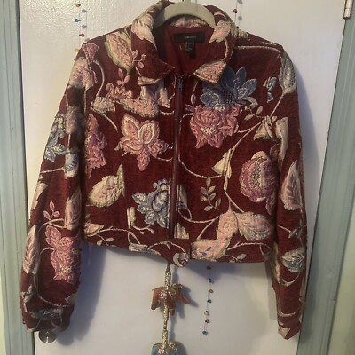 Forever 21 Floral Outerwear Women's Forever 21 Floral Jacket Size Lg