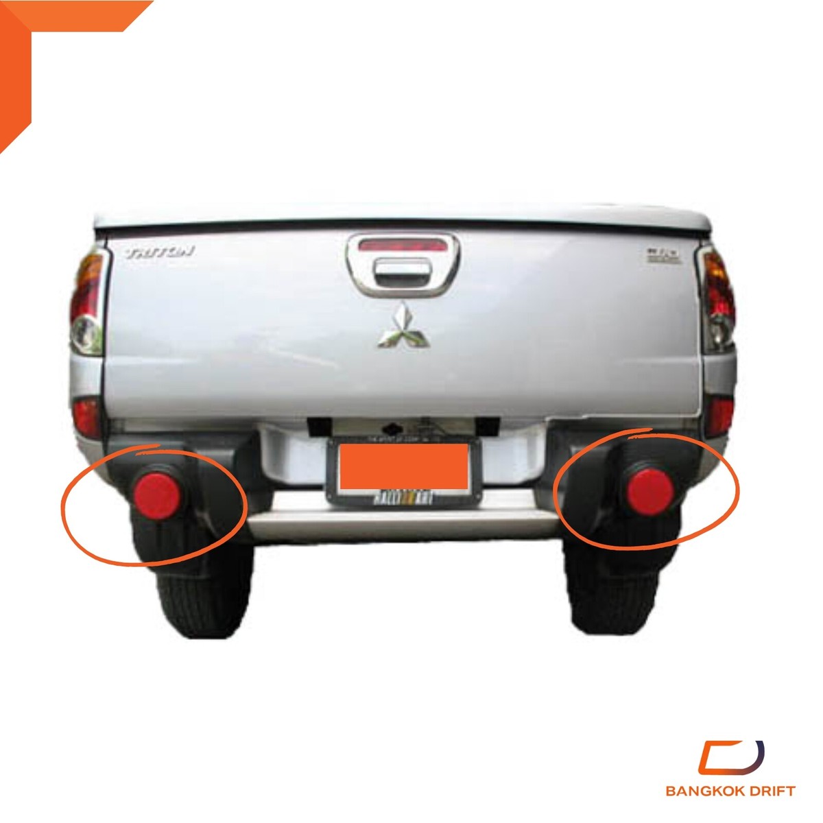 2PCS PAIR REAR BUMPER REFLECTORS FOR MITSUBISHI L200 TRITON 05-15