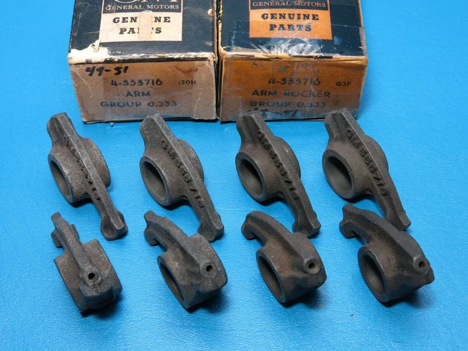 Juego de 8 brazos basculantes de admisión y escape Oldsmobile 88 98 V8 GM 1949-1951 555716 Foto 4 de 4