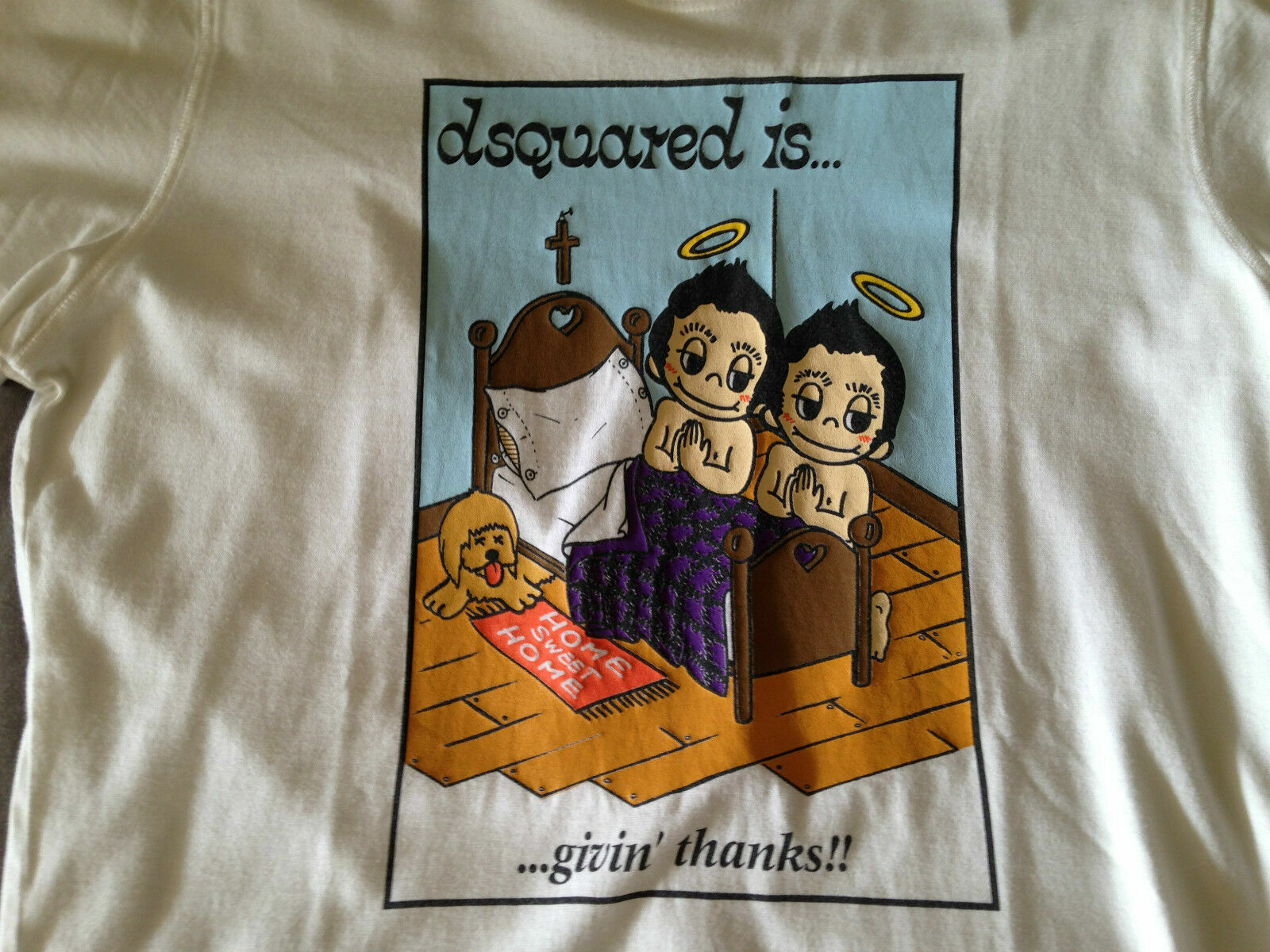 RRP €300 Authentic DSQUARED T-shirt "...givin' thanks!!" 71XM540 tag L image 8