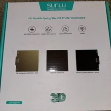 2 SUNLU 3D Printer PEI Magnetic Sheet Flexible Build Platform Ender 3 V2 235x235