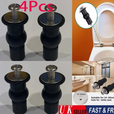QNGENET Toilet Seat Fixing Top Fix Pair Hinge Blind Hole Fittings Universal UK