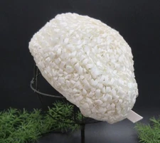 Vintage Loop Hat Off White Ribbon Detail Mid Century Elegant Classy Union USA