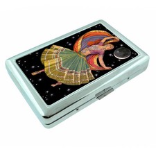 Portafoglio Vintage Donna Zingara D12 Metallo Argento Portasigarette Protezione RFID 