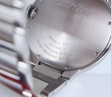 Cartier Ballon Bleu Roman Numeral 42mm Date Automatic Stainless Steel Watch 3001 7