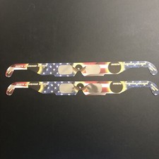 2 Pack of 2023 Solar Eclipse Paper Glasses; CE ISO Certified; Made in USA; New