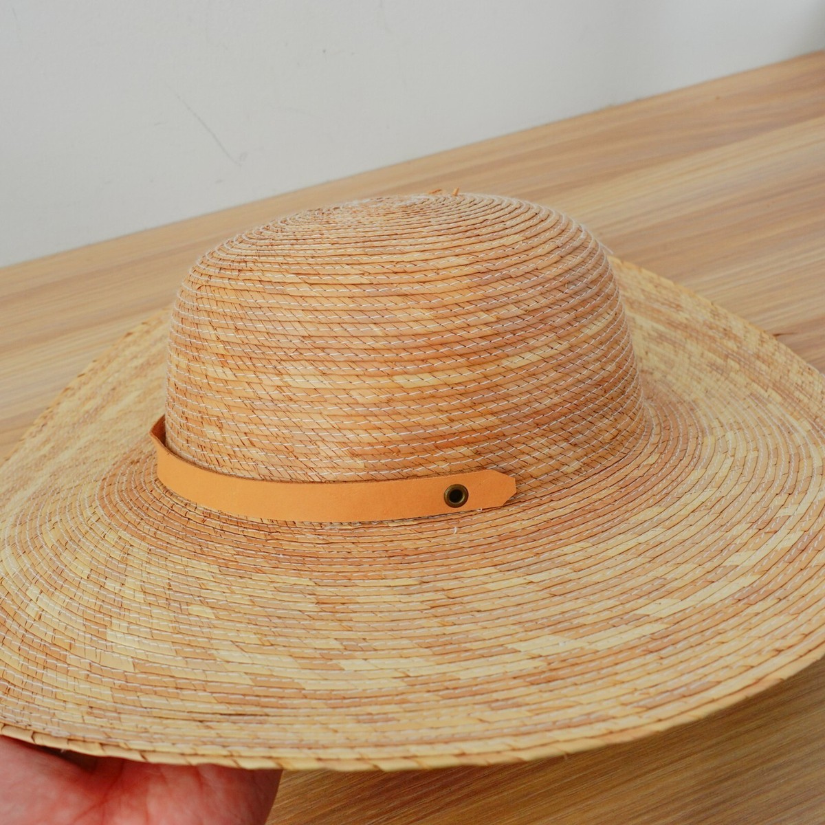 Wide Straw Woven Sun Hat Summer Beige Tan Chumash Floppy Holiday NIPOMO MEXICO Lack of Color Women main image 2
