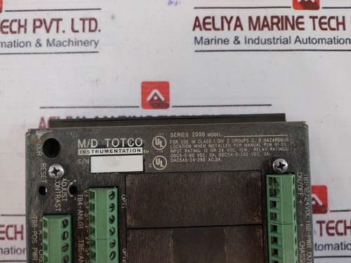 M/D Totco LM2-E5995-SLAVE Series 2000 Display Panel 220877-003/91-XX - Picture 6 of 7