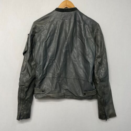 Diesel Black Gold Men 100% Sheep Leather Jacket Size Small Moto M280 -22 - Picture 15 of 18