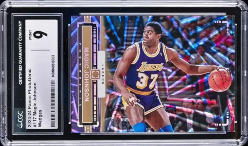 MAGIC JOHNSON 2023-24 Panini Photogenic Wedges #117 CGC 9