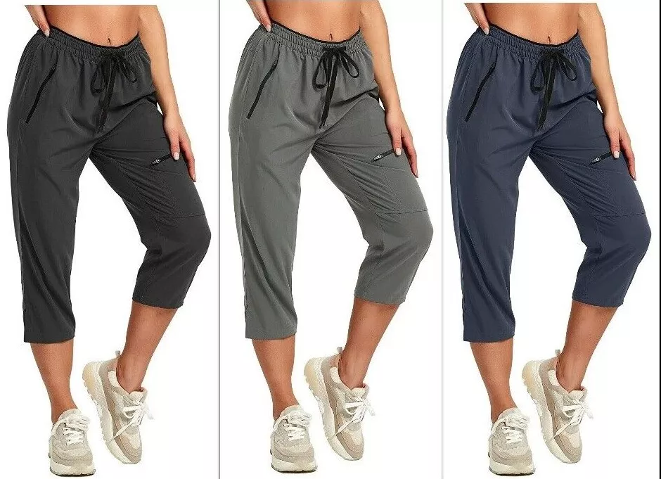 Women's Capri Pants Casual Hiking Quick Dry Lightweight Stretch Cropped  Joggers