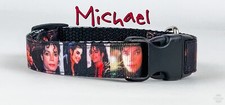 Michael dog collar handmade adjustable buckle collar 5/8" wide or leash fabric