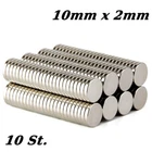 10pcs Extra Strong Neodymium Magnets 10x2mm Discs Round 10mm x 2mm 10x2mm