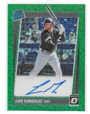 2021 DONRUSS OPTIC LUIS GONZALEZ RATED ROOKIE GREEN MOJO AUTO RRS-LU 67/99