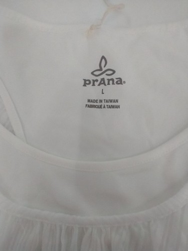 prAna Women's Mika Top Large White W1MIKA116 NEW - Picture 4 of 6