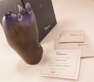 Daum Chat Perche Perch Cat Pate De Verre Glass Figurine Paperweight Ltm Ed 122 Ebay