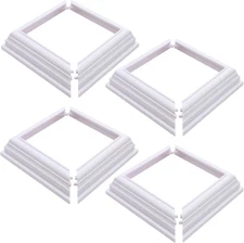 4Pcs True 4 * 4Inch Split Style Vinyl Fence Post Skirt/White Color PVC Post Cove