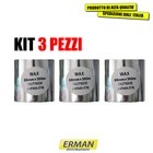 KIT 3 PCS. SILVER HEAT TRANSFER RIBBON WAX TAPE 60mm X 300m