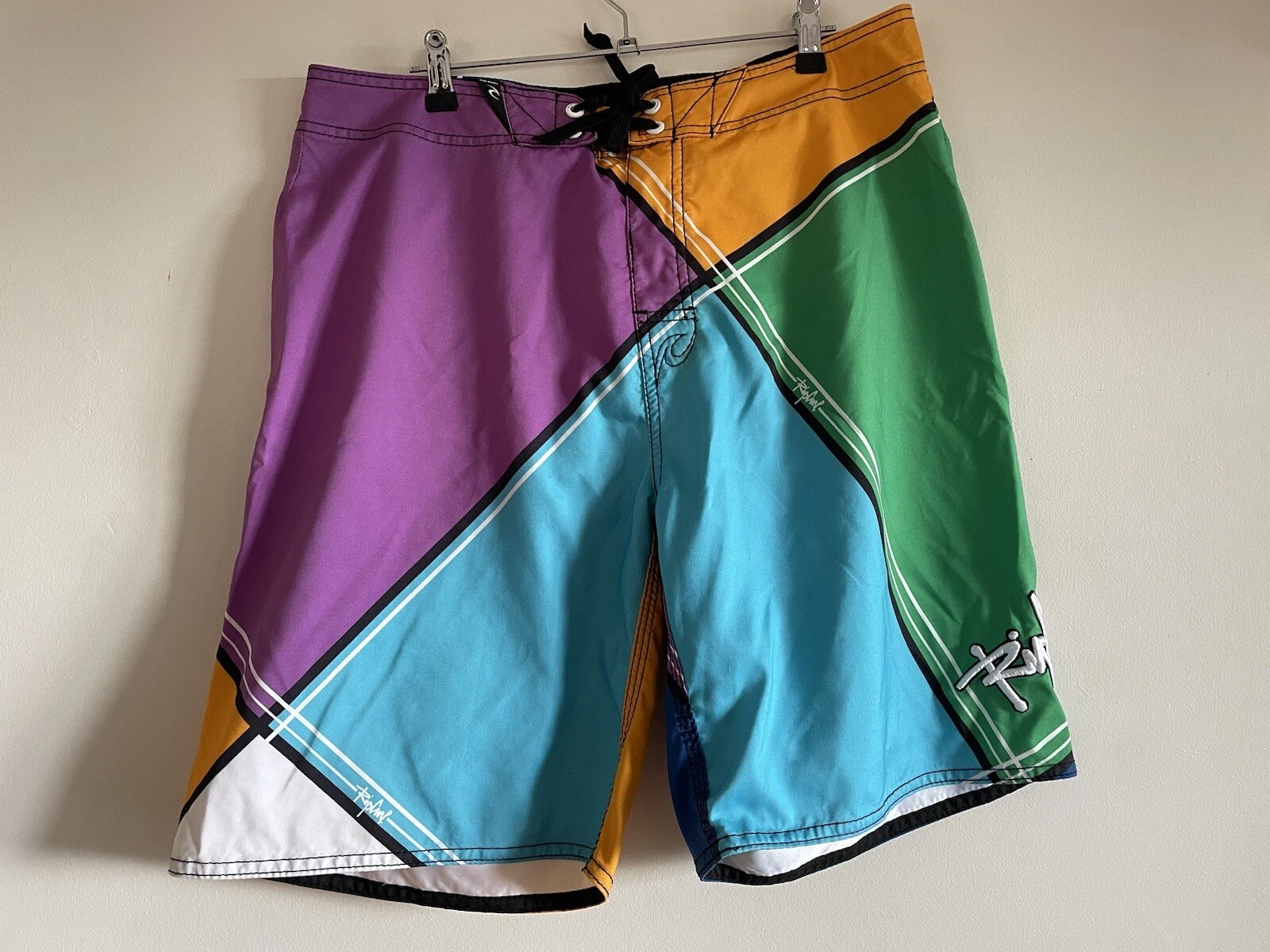 Ripcurl Mens Boardshorts Size 34 Boardies Multicolour Pocket Quick Dry Surfwear