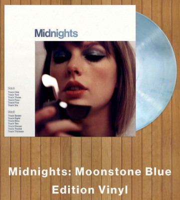 Taylor Swift ~ Midnights Moonstone Blue Vinyl Record LP Album Sealed Photos NEW