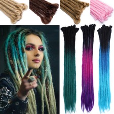 Hip-hop Wool Dreadlocks Single Ended Braids Hair Extensions Real Thick Dread US