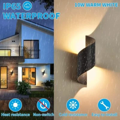 LED Wandleuchte Wandlampe Außen/Innen Flur Strahler Licht Up Down Gartenleuchte - Bild 1 von 4