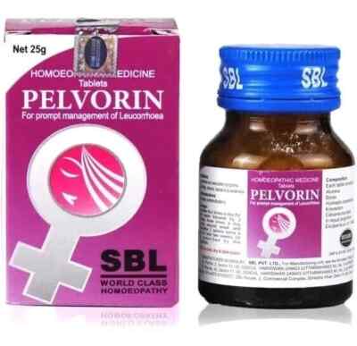   SBL Pelvorin Tablets   25g Homeopathic Support for Leucorrhoea | FREE SHIP