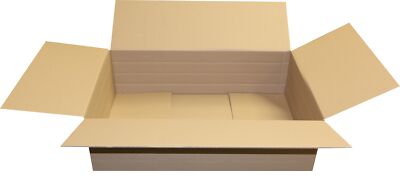 1 Faltkarton 900x600x250 mit Höhenrillern Transportverpackung 90x60x25 Pappe