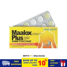 2 X Maalox Plus Simethicone For Relief of Gastric & Stomach Wind 40'S FREE SHIP