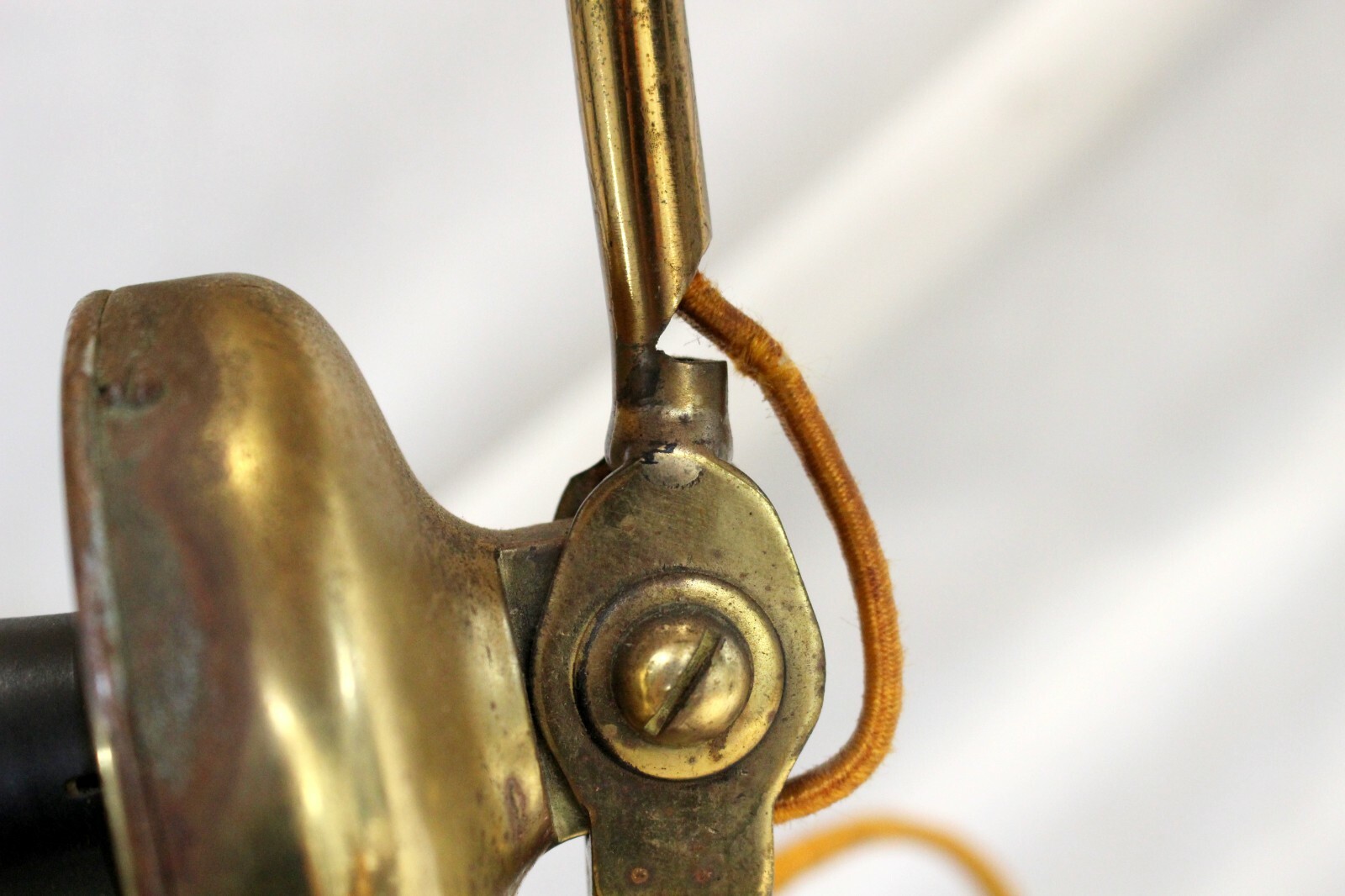 Antique BRASS CANDLESTICK TELEPHONE Lamp DIAL PHONE Display Western