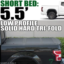 TLAPS For 2022-2023 Tundra 5.5 Ft Bed Low Profile Hard Tri Fold Tonneau Cover
