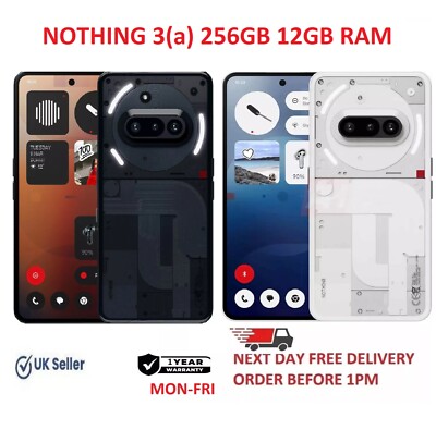 Nothing Phone (3a) 5G 256GB + 12GB Dual-SIM BLACK Unlocked SMART Nothing Phone (3a) 5G 256GB + 12GB Dual-SIM BLACK Unlocked SMART
