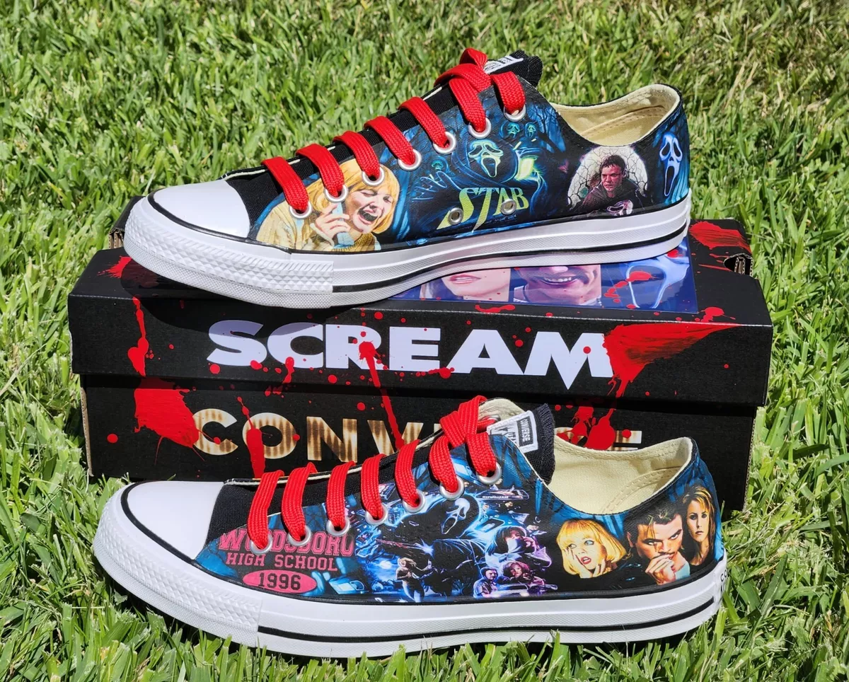 Scream Ghostface Custom Horror Sneakers Hand Made Scary Halloween