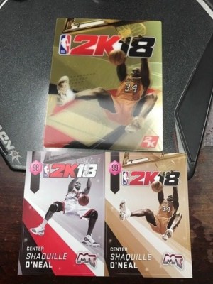 NBA 2K18 STICKERS AND MAGNET.  BRAND NEW SHAQ