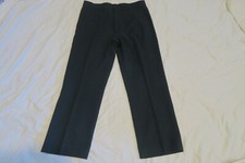 VTG 80s Levi's Action Slacks Navy Blue Dacron Polyester Pants Pleated Mens 37x30