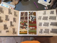 Rare 1967 Tell City Furniture Chair Co Upholstery Samples Catalog Advertising 