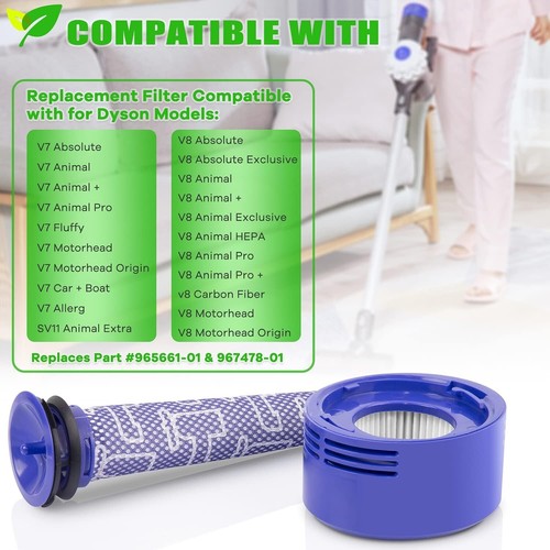 Pre & Post Hepa Filter For Dyson V7 V8 Cordless Vacuum DY-96566101, DY-96747801 - Picture 6 of 14