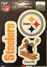 Pittsburgh Steelers Decals NFL ProMark Die-Cut Stickers 3 Pack