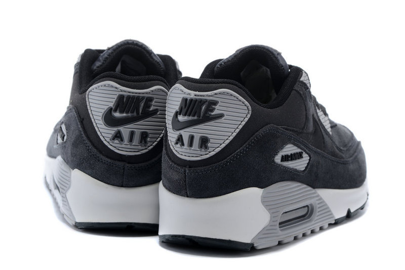 Size 13 AIR MAX 90 LEATHER NikeShoes 652980 012 Grey Black White