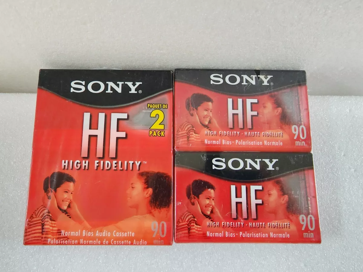 Sony HF 90 Normal Bias Blank Cassettes - 90-min ( 2PK BUNDLE Sealed )  27242431317