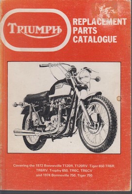 Triumph Bonneville T120 Tiger 650 750 Trophy 650 750 1972 Spare Parts Catalogue Ebay