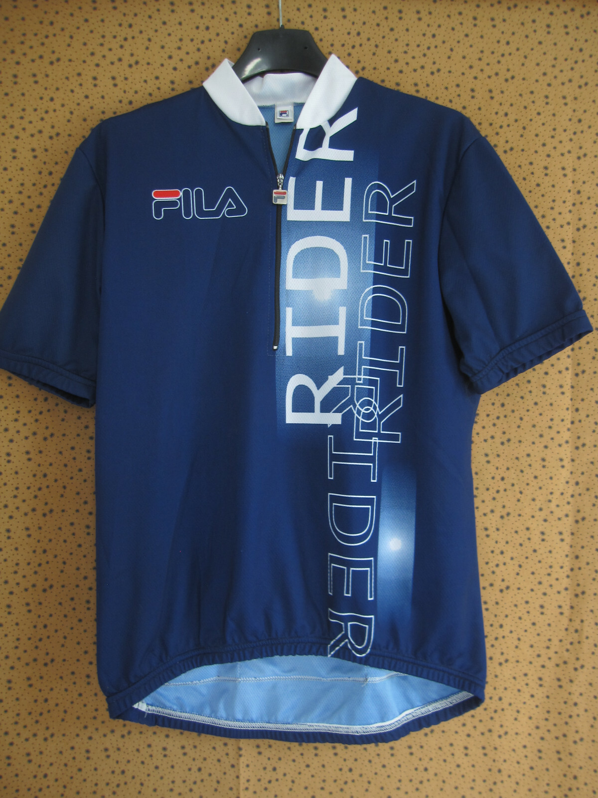 Maillot cycliste FILA Vintage Rider Marine cycling Jersey Velo 3 M