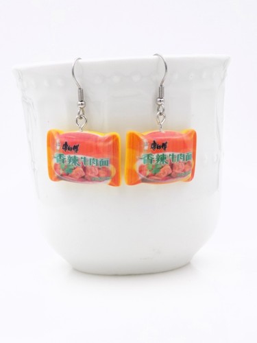 New Ramen Earrings - I love Noods - Funny Food themed jewelry - Picture 5 of 10
