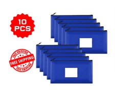 10 PCS Bank Bag Money Pouch Security Bank Deposit Bag with Zipper for Cash Money