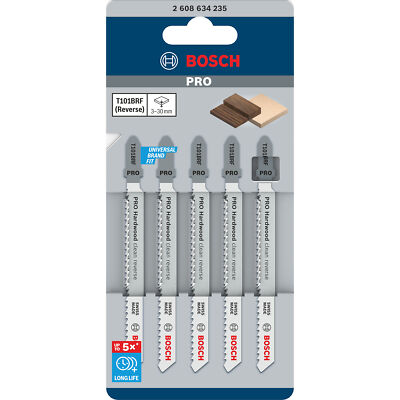 Bosch Professional PRO Hardwood clean Stichsägeblatt T 101 BRF, 100mm, Sägeblatt