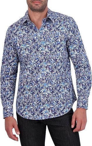 Robert Graham Chocolate Brown Contrast Stitch Paisley Print  display picture 2