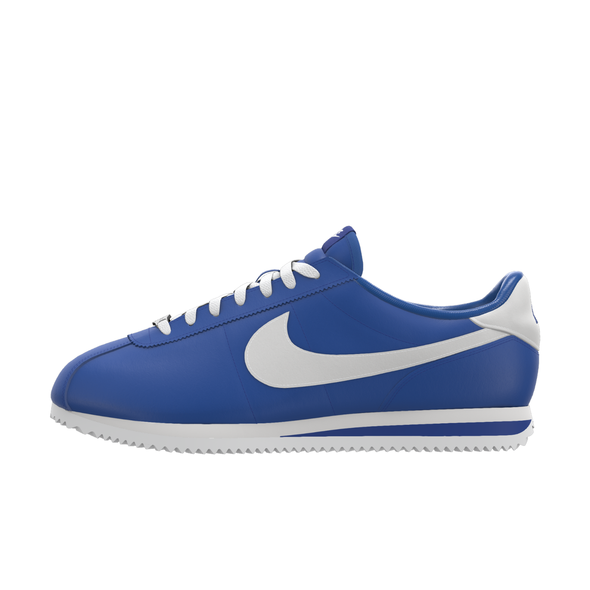 royal blue and white nike cortez